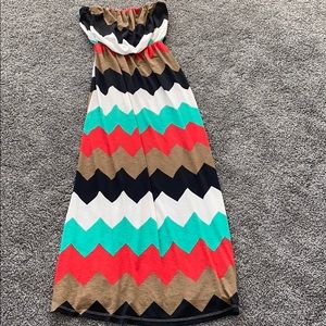 Strapless maxi dress